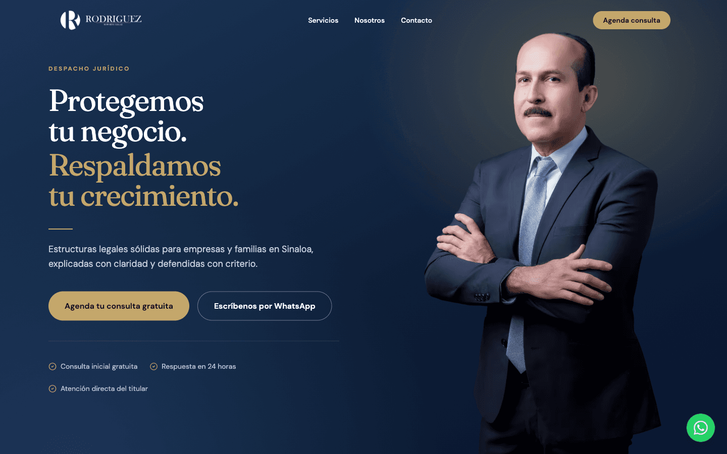 Sitio en producción de Rodríguez Soporte Legal